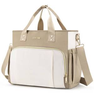 lot 15862 image: DTBG Lunch Bag Women - Stylish & Insulated Wetproof Lunch Tote Bag - Newest Gifts with Multi-Pockets, Removable Strap - Leakproof Reusable Lunch Box Ideal for Work, Picnics - Beige