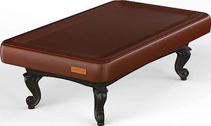 lot 15863 image: K-Musculo Pool Table Cover, Heavy Duty Leatherette Billiard Table Cover, Waterproof and Tearproof, 789 Foot Fitted (Brown,6.5FT)