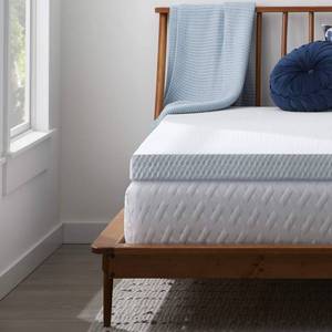 lot 15896 image: Lucid 3 Inch Mattress Topper Cover - Machine Washable, Breathable, Non-Slip, Zip Enclosure - Twin XL, White