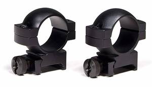 lot 16003 image: Vortex Optics Hunter Riflescope Rings, 1 inch - Medium, Black, 2 Count (Pack of 1)