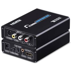 lot 16014 image: Tendak 3RCA AV CVBS Composite & S-Video RL Audio to HDMI Converter Adapter Support 720P1080P with 3RCA S-Video Cable for NES SNES N64 PS2 PS3 HDTV