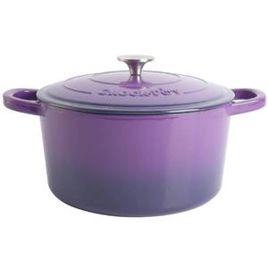 lot 16020 image: Crock-Pot Artisan Round Enameled Cast Iron Dutch Oven, 7-Quart, Lavender Purple