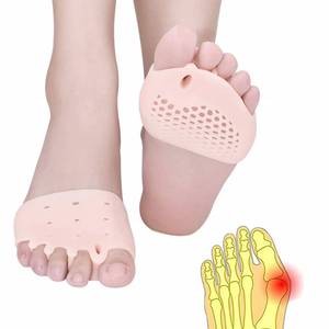 lot 16072 image: Metatarsal Pads,Gel Toe Separator, Metatarsal Cushion New Material, (4 PCS Nude), Breathable & Soft Gel, Toe Spacers, Forefoot Pads, Great for Blisters, Diabetic Feet.