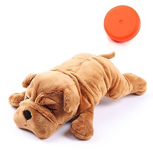 lot 16087 image: OKAMDERT Heartbeat Puppy Toy,Puppy Separation Anxiety Toy, Puppy Behavioral Training Aid for Dog Sleep Aid Plush, Pet Companion Smart Dog Toys,Brown