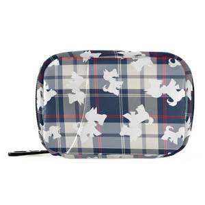 lot 16095 image: Naanle Plaid Scottish Dog Pill Box 7 Day Pill Case Travel Pill Organizer Bag with Zipper Portable Weekly Case Compact Size for Vitamin Supplement Holder
