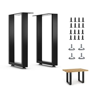 lot 16108 image: Luffioner 16�� Bench Legs,Metal Table Legs Heavy Duty Furniture Legs 16,Coffee Table Legs Side Table Legs,16��Height 11��Wide,Set of 2 ��