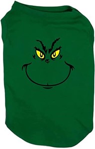 lot 16123 image: SUEOSU Christmas Dog Shirts for Pet Clothes Soft Breathable Puppy Shirts Printed Pet T-Shirt Puppy Dog Christmas Cosplay Xmas Pet Apparel for Small Medium Large Dogs and Cats (XX-Large, Green)