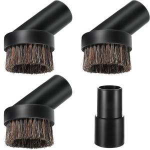 lot 16131 image: Vacuum Brush Attachment Round Dust Brush Vacuum Brush with 1-14 to 1-38 Inch Hose Adapter for 1.25 Inch Cleaner Vacuum Attachment Dust Brush Soft Bristle Replacement (Horsehair)