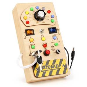 lot 16133 image: Dreamon Montessori Busy Board Toy for Toddlers,Baby Wooden Sensory Board for Fine Activity Motor Skills,Travel Activity Educational Learning Toys for Toddler
