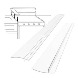lot 16134 image: GASHELL Silicone Stove Gap Covers(2 Pack), Heat Resistant Stove counter gap cover (25 Inches, Semi-Clear)