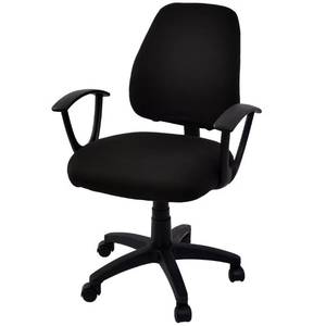 lot 16136 image: SARAFLORA Stretchable Desk Office Chair Seat Covers - Universal Stretch Computer Chair Slipcover -Washable Rotating Backrest Coverings & Cushion Protectors for Dogs, Cats, Pets, Black