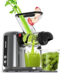 lot 16137 image: SiFENE Compact Cold Press Juicer, Single-Serve Slow Masticating Juicer for Small Families, Easy to Clean, Anti-Clog, Quiet Motor, Safe for Kids, BPA Free for Minimalist Kitchens
