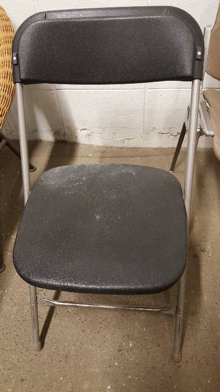 lot 6367 image: Folding card table chair.  Clean it up and use it