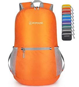 lot 37355 image: ZOMAKE Ultra Lightweight Hiking Backpack 20L - Packable Small Backpacks Water Resistant Daypack for Women Men(Orange)