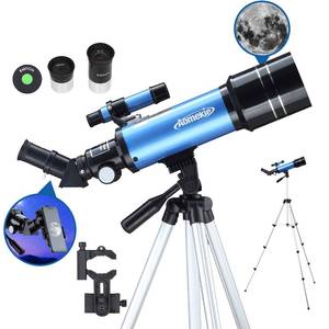 lot 37375 image: AOMEKIE 40070 Telescopes for Astronomy Beginners Kids and Adults 70mm Astronomical Telescopes with Adjustable Tripod K625 Eyepieces Phone Adapter