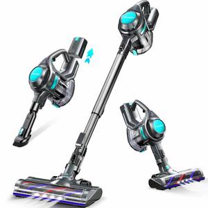 lot 37387 image: Voweek Cordless Vacuum Cleaner, Lightweight Stick Vacuum Cleaner with Powerful Suction, Detachable Battery, LED Brush, 1.3L Dust Cup, 4 in 1 Handheld Vacuum for Home Hard Floor Carpet Pet Hair