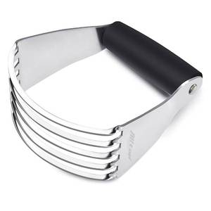 lot 37415 image: ALLTOP Pastry Shortening Blender Cutter,Stainless Steel Dough Masher for Butter, Biscuit,Baking, Kneading,Dough, Flakier and Fluffier Pie Crusts, Almond - Hand Kitchen Tool (1, Black)