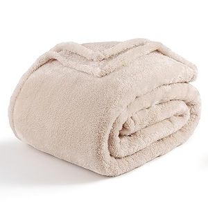 lot 37417 image: Berkshire Blanket Classic Extra-Fluffy�� Plush Throw Blanket,Soft Fuzzy Fluffy Long Hair Throw Blanket for Couch Sofa Bed,Chino Khaki,50x60 Inches