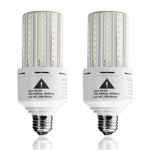 lot 37445 image: ZP 2-Pack Led Light Bulb 400W Equivalent 6250 Lumen 5000k Cool Daylight White E26E27 Medium Base 50W Led Corn Light for Outdoor Indoor Lamp Area Garage Warehouse Workshop Street Backyard New Upgrade