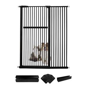 lot 37454 image: Lumizone Extra Tall Pet Gate 55.12 High Pressure Mounted 46.65-50.78 Extra Wide (9 Sizes) 1.37 Gap for Cat Dog Children Stairs Doorway Hallway No Drilling Auto-Close (46.65-50.78, Black) - Retail $200.04
