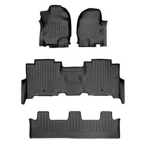 lot 37457 image: MAXLINER Floor Mats 3 Row Liner Set Black Compatible with 2018-2022 ExpeditionNavigator with 2nd Row Bench Seat (Incl. Max and L) - Retail $187.18
