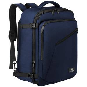 lot 37461 image: MATEIN Weekender Backpack, Durable Large Capacity Travelling Suitcase Backpack with Strap for Clothes, Expandable Flight Approved Business Carry on Backpack for International Travel, Blue. 19�14
