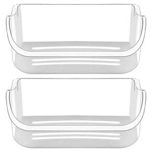 lot 37462 image: 2 x 240356402 Refrigerator Upper Door Shelf Clear Bin by AMI, Compatible with Frigidaire, 15.38in(L)�6.69in(W)�5.0in(H), Replaces 240356401 240356402 AP2549958 PS430122