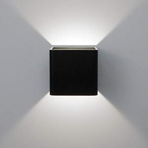 lot 37472 image: Aipsun Square Matte 10W LED COB Modern Up and Down Wall Light Indoor Wall Mount Sconce Pathway Staircase Bedroom Reading Living Room Balcony Home Lighting Fixture��Black, White 4000K��
