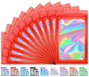 lot 37474 image: TIFICAL 100 PCS Holographic Bags for Lashes, Press On Nails, Candy, Small Baggies Sample Bag Smell Proof Packaging Bags for Jewelry, Resealable Bags for Small Business, Food Storage Bags