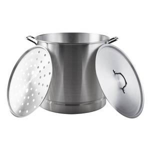 lot 37485 image: IMUSA Aluminum Steamer with Rack, 52 Qt, Silver