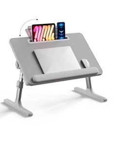 lot 37489 image: Laptop Bed Tray Desk,EWX Upgrade Lap Desk for Bed with Adjustable Angled Tablet Slot,Foldable Table with Storage Drawer for Eating Breakfast,Reading,Working,Studying,Gaming,Drawing