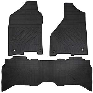 lot 37499 image: Megiteller Car Floor Mats Custom Fit for 2019 Ram 1500 Classic Crew Cab,2013 2014 2015 2016 2017 2018 Dodge Ram 150025003500 Crew Cab Odorless Rubber (All Weather) Floor Liners Black