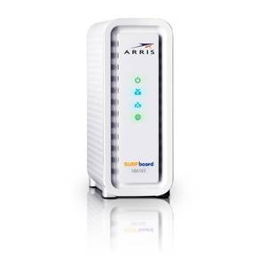 lot 37502 image: Arris SB6183 Surfboard cable modem. White