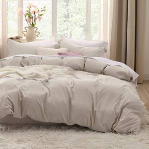 lot 37505 image: Bedsure Duvet Cover King Size - Soft Prewashed King Duvet Cover Set, 3 Pieces, 1 Duvet Cover 104x90 Inches with Zipper Closure and 2 Pillow Shams, Linen, Comforter Not Included