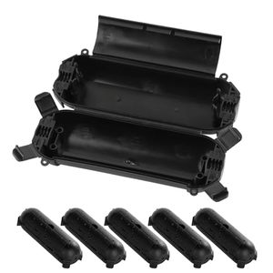 lot 37507 image: 6 Pack Outdoor Extension Cord Safety Cover with Waterproof Seal, Weatherproof Electrical Connection Box to Protect Outdoor Outlet, Plug, Socket, Christmas Holiday Decoration Light, Black