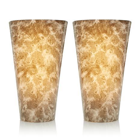 lot 141 image: 2 Exciting Lighting Battery Powered Wireless LED Wall Sconces