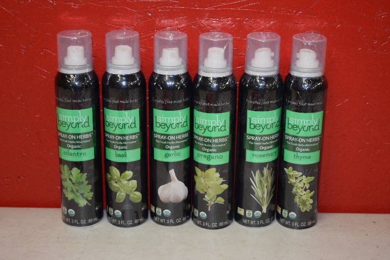 lot 122 image: 6 Cans Simply Beyond Spray-On Herbs