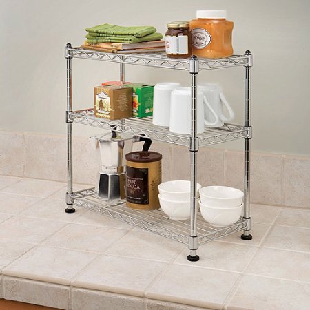 lot 259 image: Seville Classics Mini Cabinet 3 Tier Organizer
