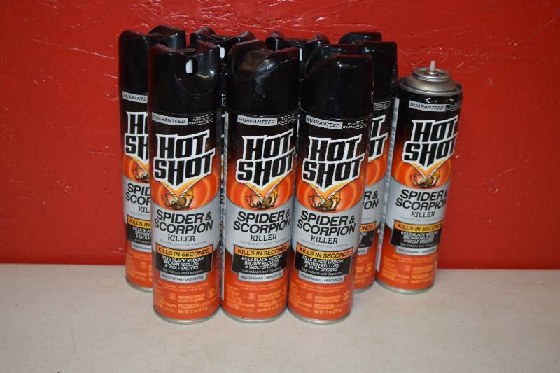 lot 242 image: 8 Cans Hot Shot Spider & Scorpion Killer