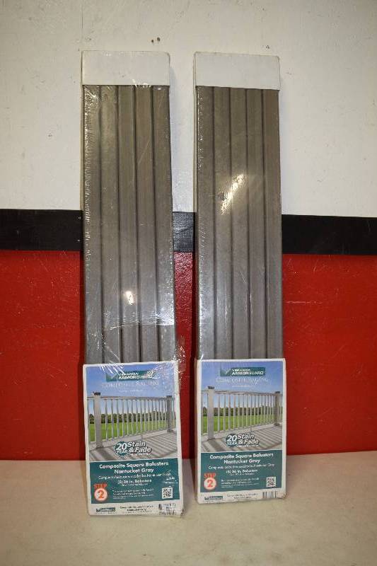 lot 287 image: 2 Boxes Veranda Armorguard Composition Railing Square Balusters