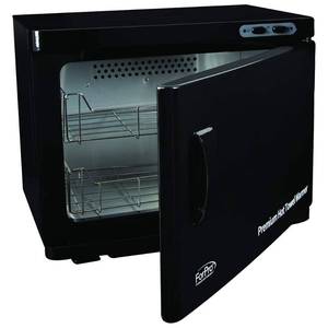 lot 1337 image: ForPro Professional Collection Premium Hot Towel Warmer, 23L Extra Large Capacity, Two Stainless Steel Racks, Black
