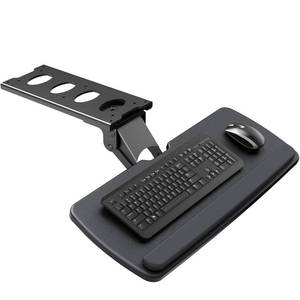 lot 1342 image: HUANUO Keyboard Tray Under Desk, 360 Adjustable Ergonomic Sliding Keyboard & Mouse Tray, 25 W x 9.8 D, Black