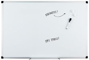 lot 1355 image: Amazon Basics Magnetic Dry Erase White Board, 36 x 24-Inch, Aluminum Frame, SilverWhite