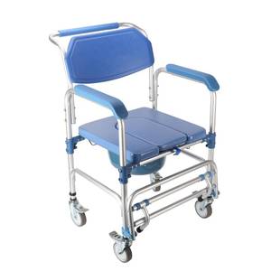 lot 1357 image: uyoyous Shower Commode Chair with Wheels Multi-Functional Rolling Shower Wheelchair with Soft Padded Waterproof Mobile Over Toilet Chair with 330 lbs Weight Capacity for Disable Injured