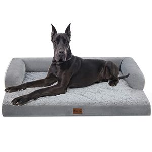 lot 1364 image: Casa Paw XXL Dog Bed with Bolsters, Orthopedic Dog Beds for Extra Large Dogs, Waterproof Dog Beds XLarge, Memory Foam Dog Bed with Removable Washable Cover, Nonskid Bottom (XX-Large, Grey)