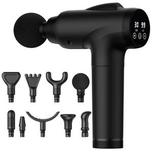 lot 2170 image: OLsky Massage Gun Deep Tissue, Handheld Electric Muscle Massager, High Intensity Percussion Massage Device for Pain Relief with 9 Attachments & 30 Speed(Black)