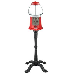 lot 2184 image: Great Northern Popcorn Company Vintage-Look Gumball Stand-Nostalgic Decor and Vending Machine by Northern Popcorn, Red