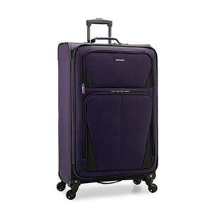 lot 2188 image: U.S. Traveler Aviron Bay Expandable Softside Luggage with Spinner Wheels Purple 30-Inch - Retail $139.99