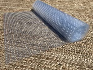 lot 3138 image: Home Must Haves Clear Vinyl Plastic Premium Deluxe PVC Ribbed Pattern Floor Runner Protector for Carpet (27 Wide)