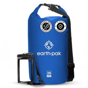lot 3145 image: Earth Pak Waterproof Dry Bag - Roll Top Waterproof Backpack Sack Keeps Gear Dry for Kayaking, Beach, Rafting, Boating, Hiking, Camping and Fishing with Waterproof Phone Case